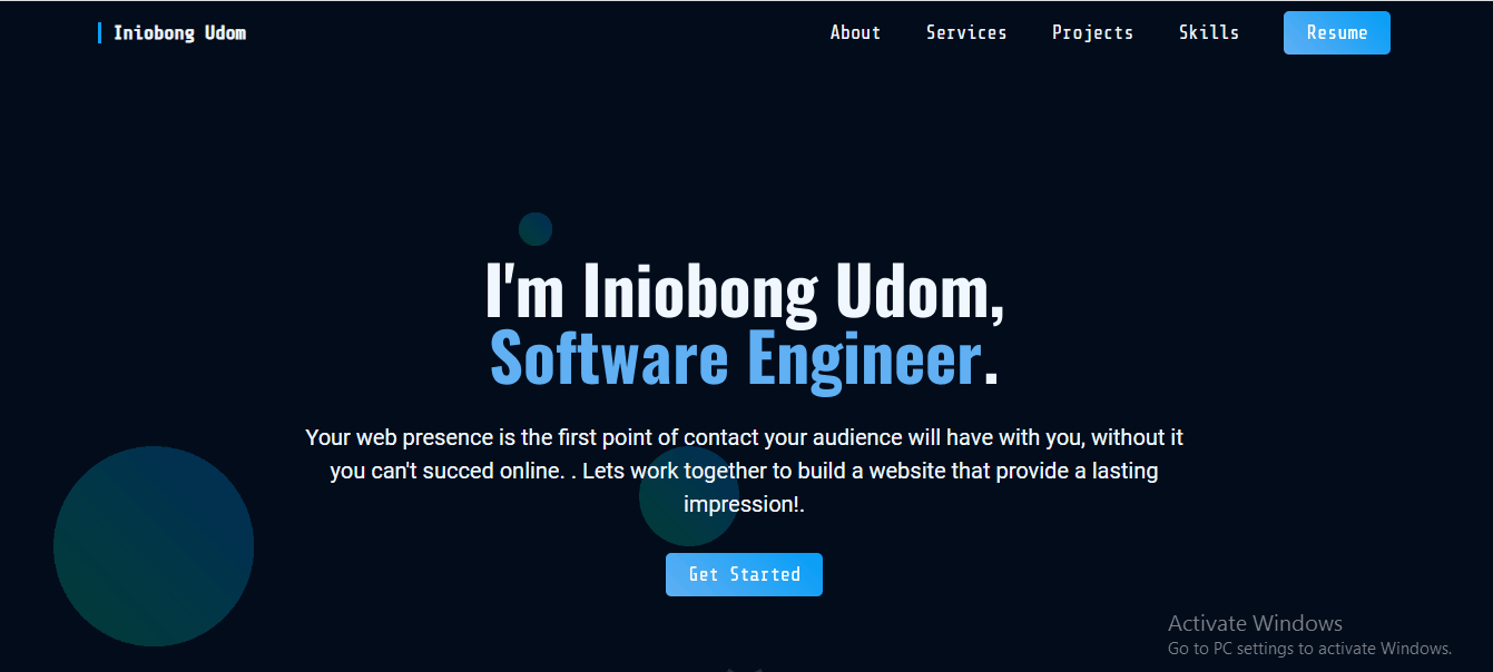 Iniobong Udom Personal Website